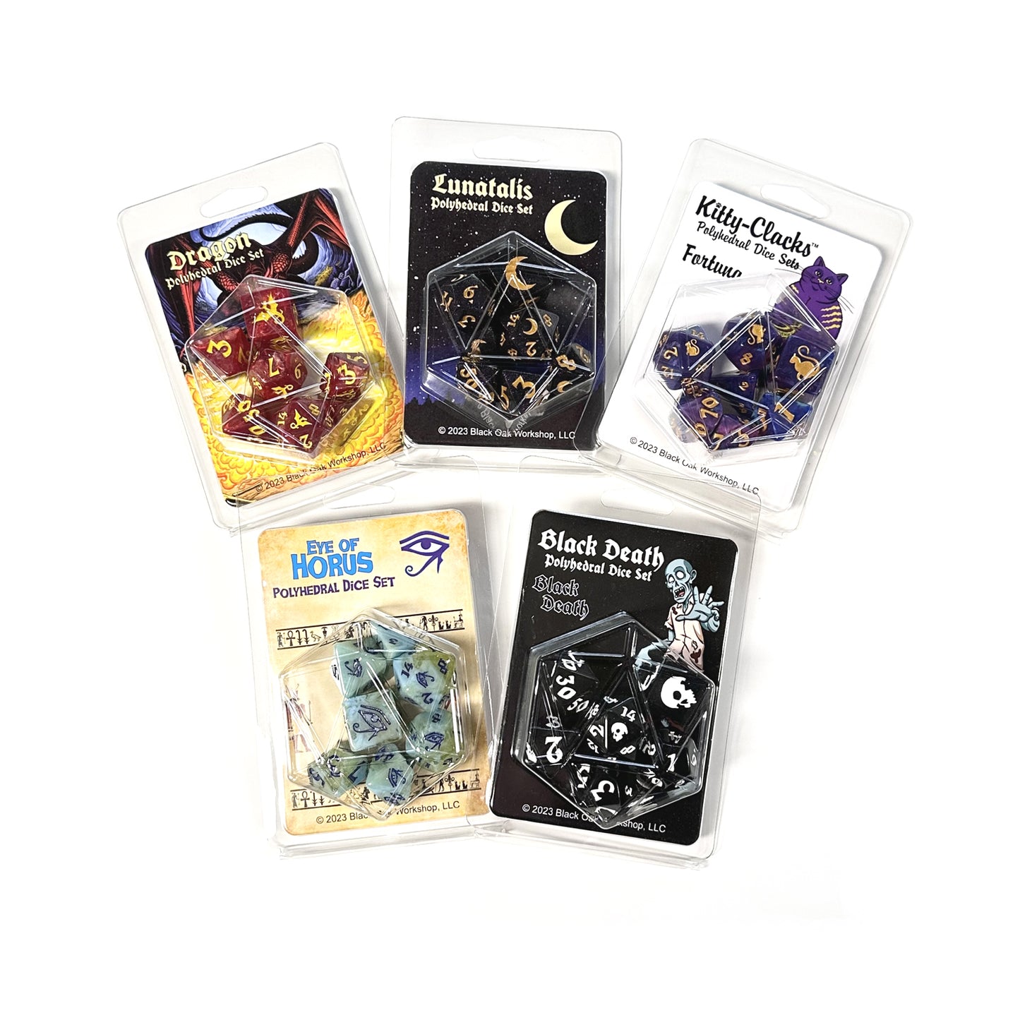 Glitter Dragon Indigore Polyhedral Dice Set