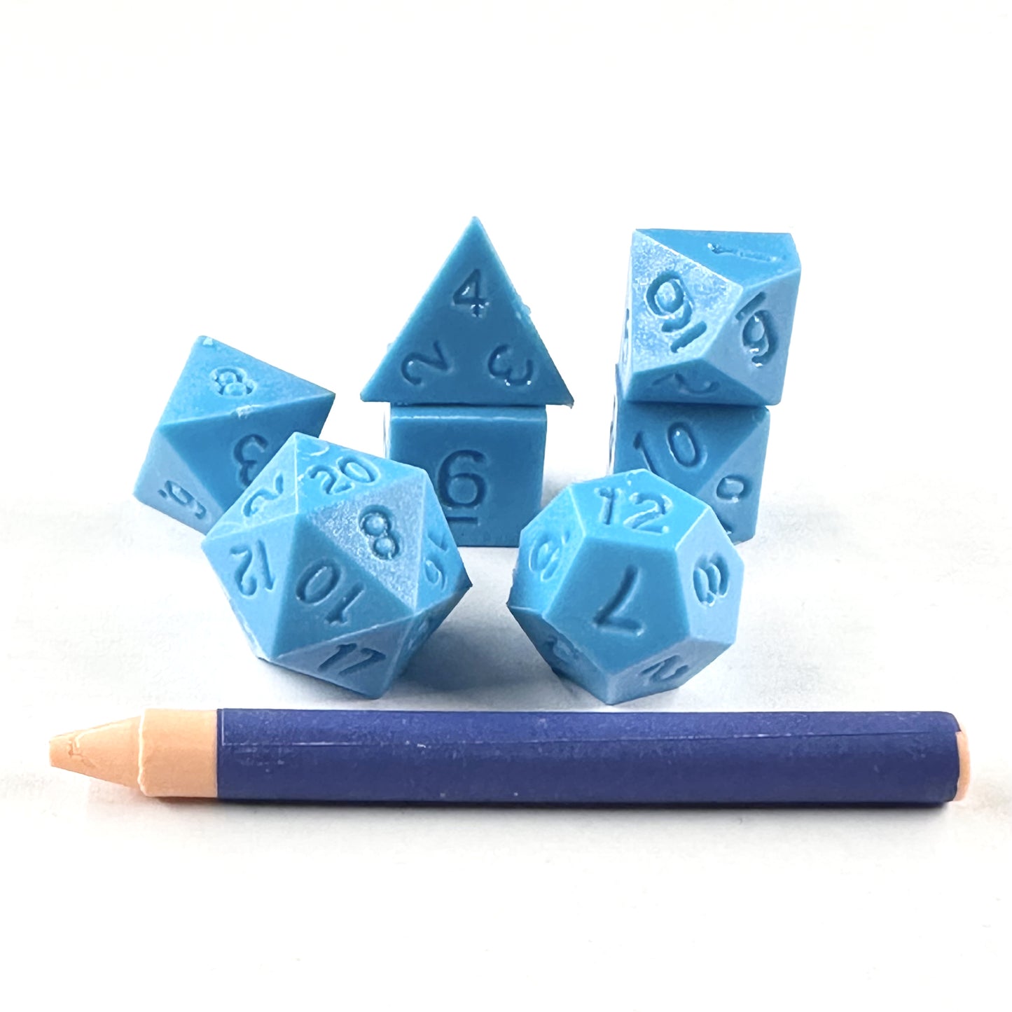 Advanced Dice & Crayon Polyhedral Dice Set (blue)