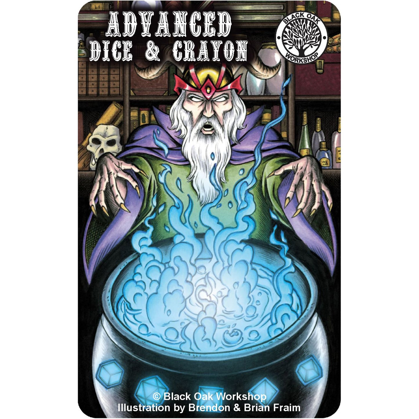 Advanced Dice & Crayon Polyhedral Dice Set (purple/blue swirl)