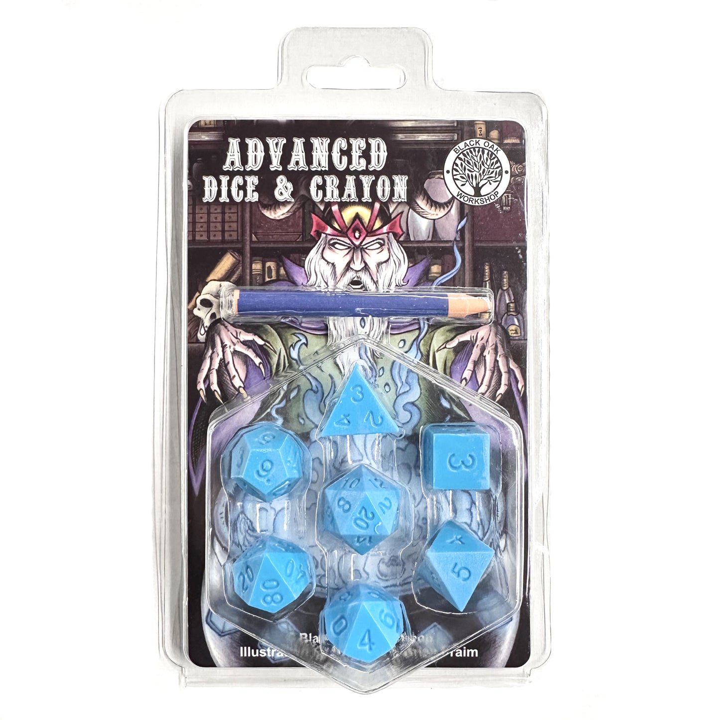 Advanced Dice & Crayon Polyhedral Dice Set (blue)