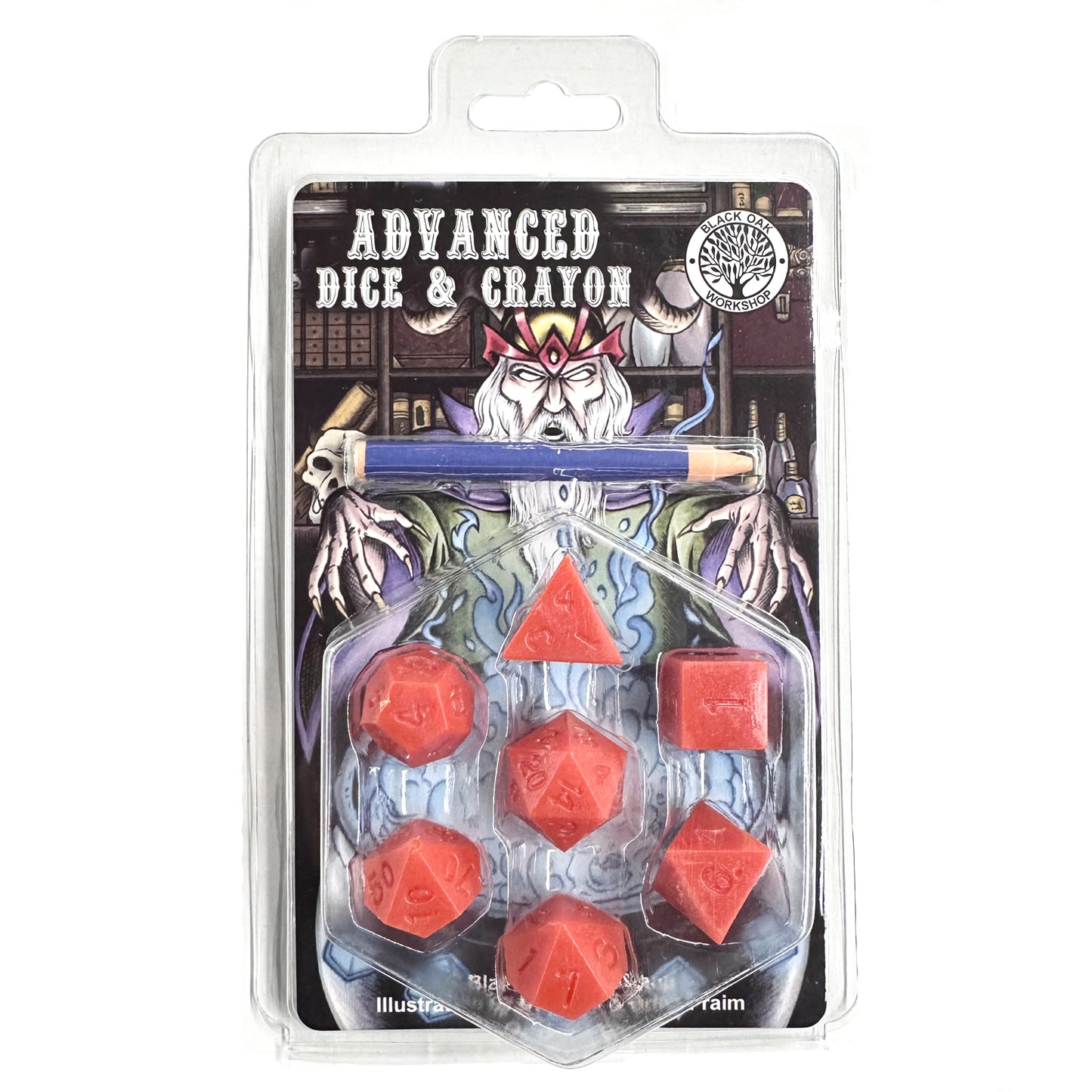 Advanced Dice & Crayon Polyhedral Dice Set (red)
