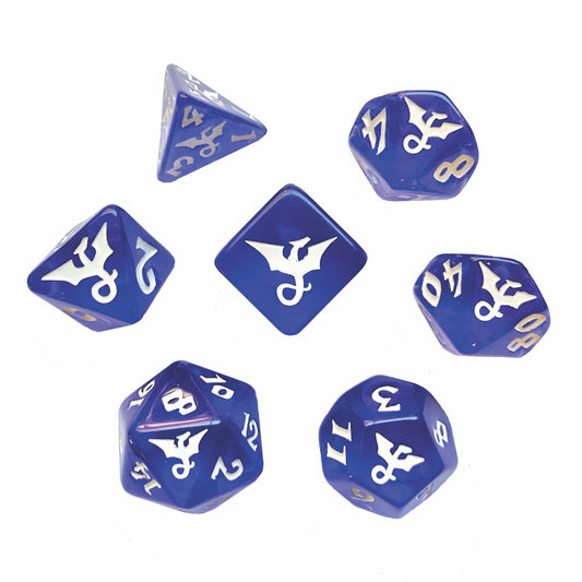 2022: Gemstone Dragon Sapphire Polyhedral Dice Set