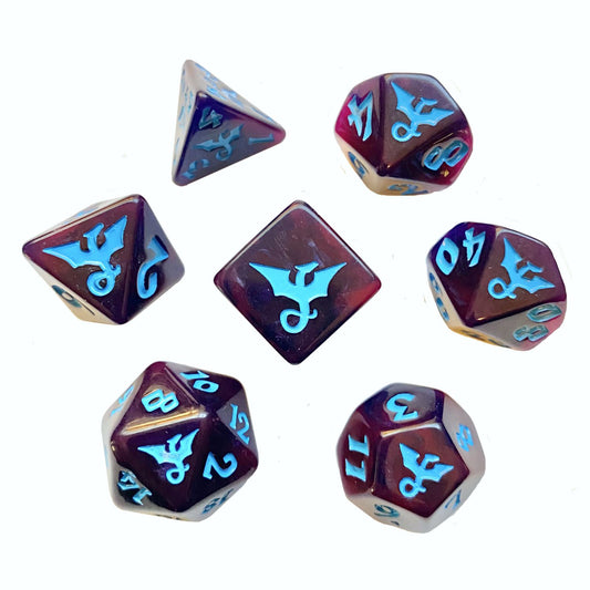 2021: Swirl Dragon Dreadwyrm Polyhedral Dice Set