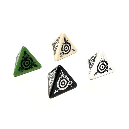 2016: Bullseye Dagger d4 (4 colors - sized to 16mm d6)