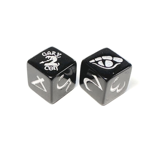 2019: Gary Con Limited Edition Snake Eyes d6 (black and silver - 19mm)