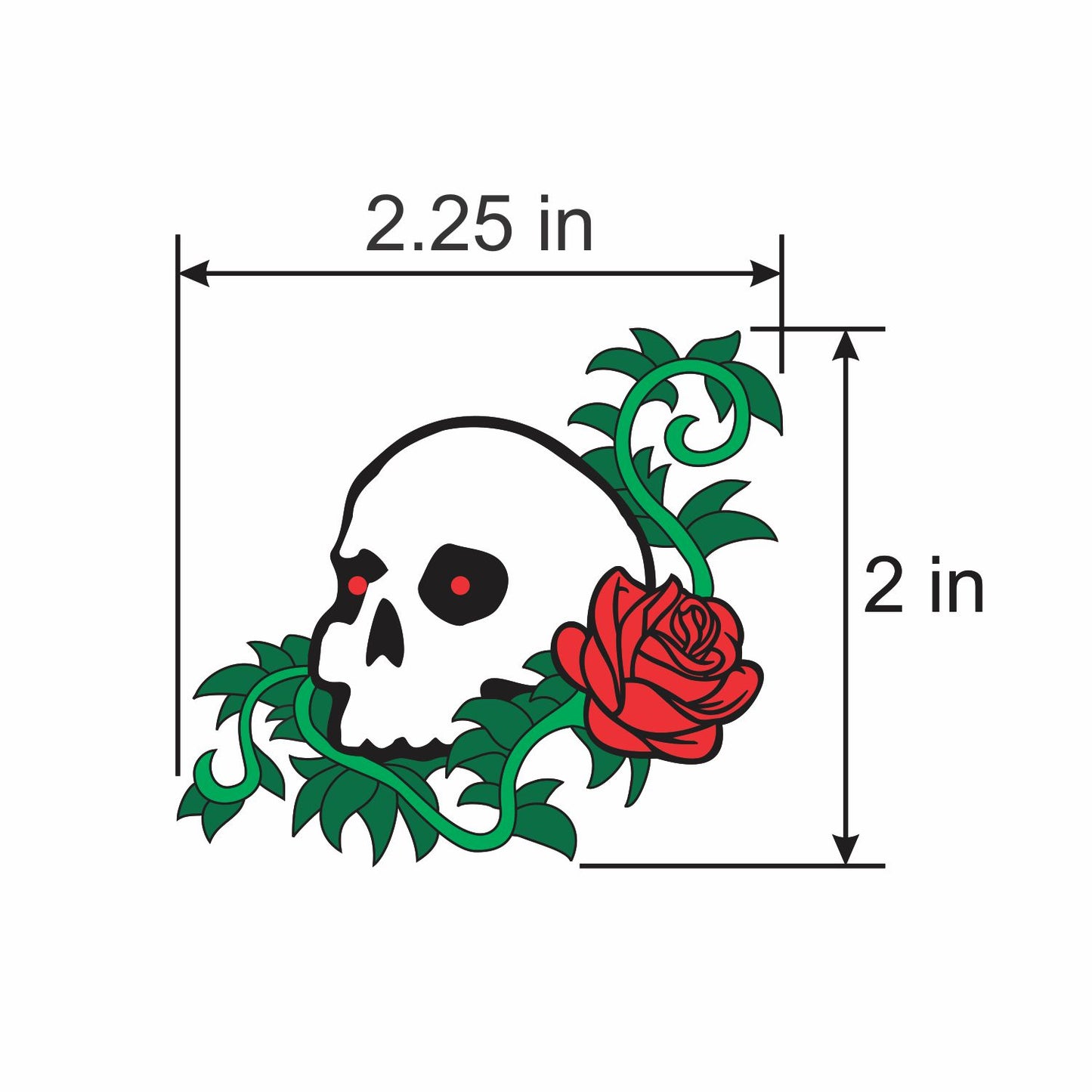 Skull & Rose Pin
