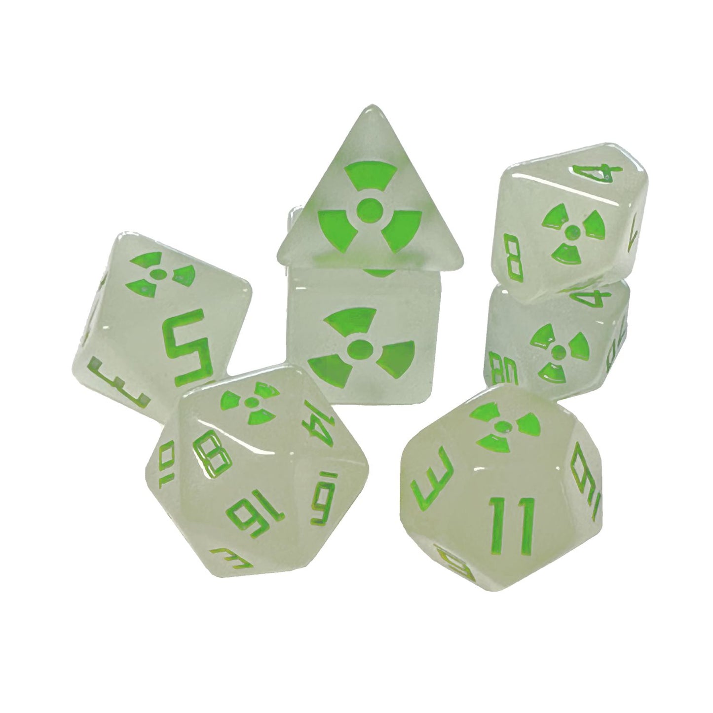 Radioactive Polyhedral Dice Set