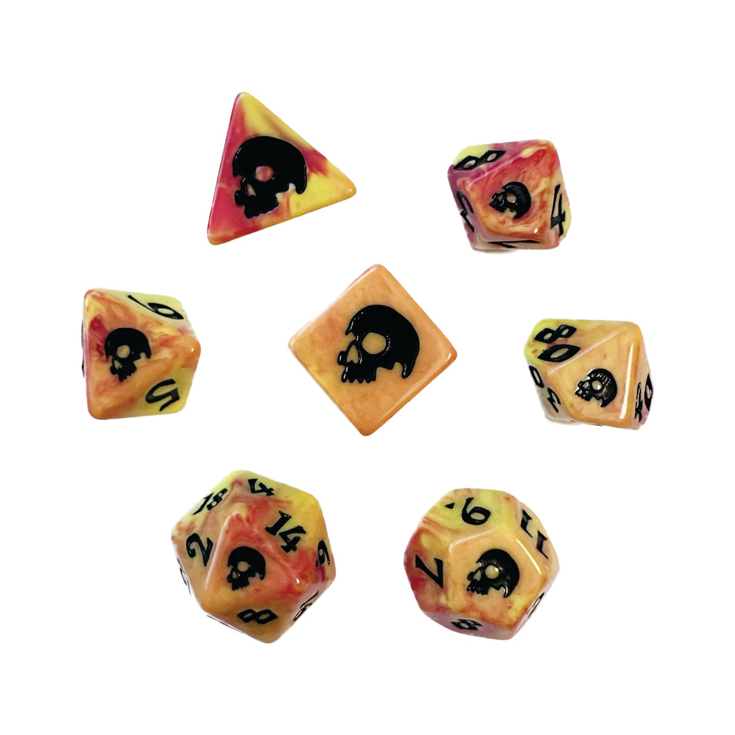 Black Death Cinderskull Polyhedral Dice Set