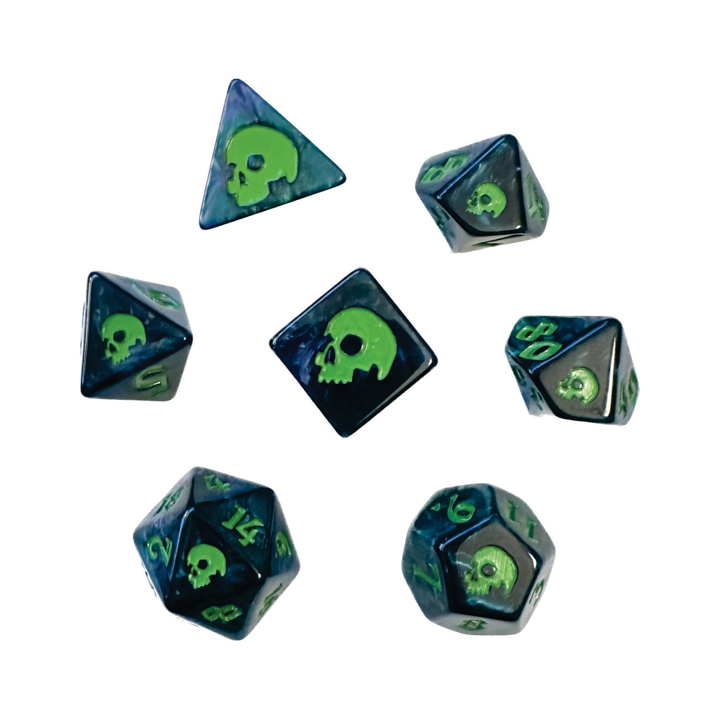 Black Death Creeping Slime Polyhedral Dice Set