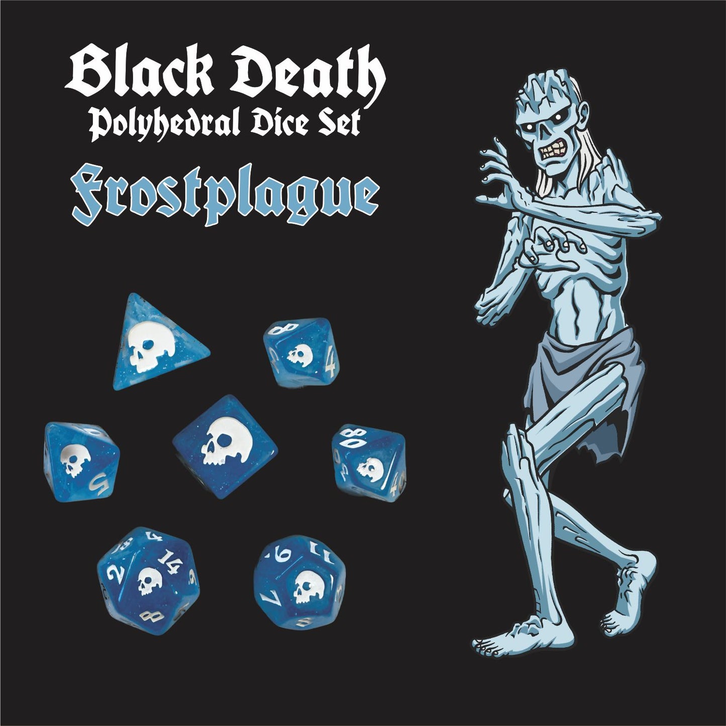 Black Death Frostplague Polyhedral Dice Set