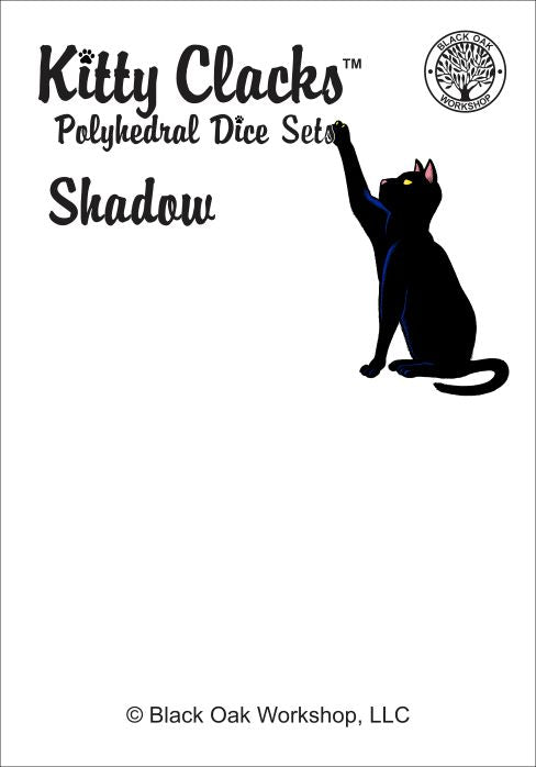 Kitty Clacks® Shadow Polyhedral Dice Set