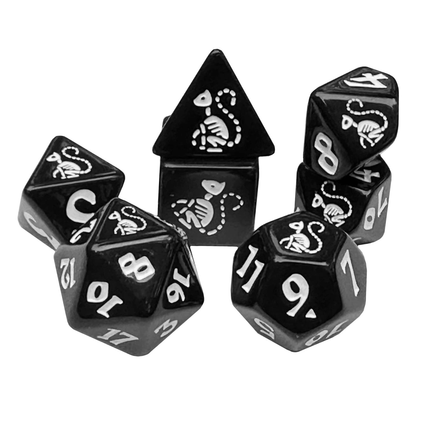 Kitty Clacks® Styx Polyhedral Dice Set