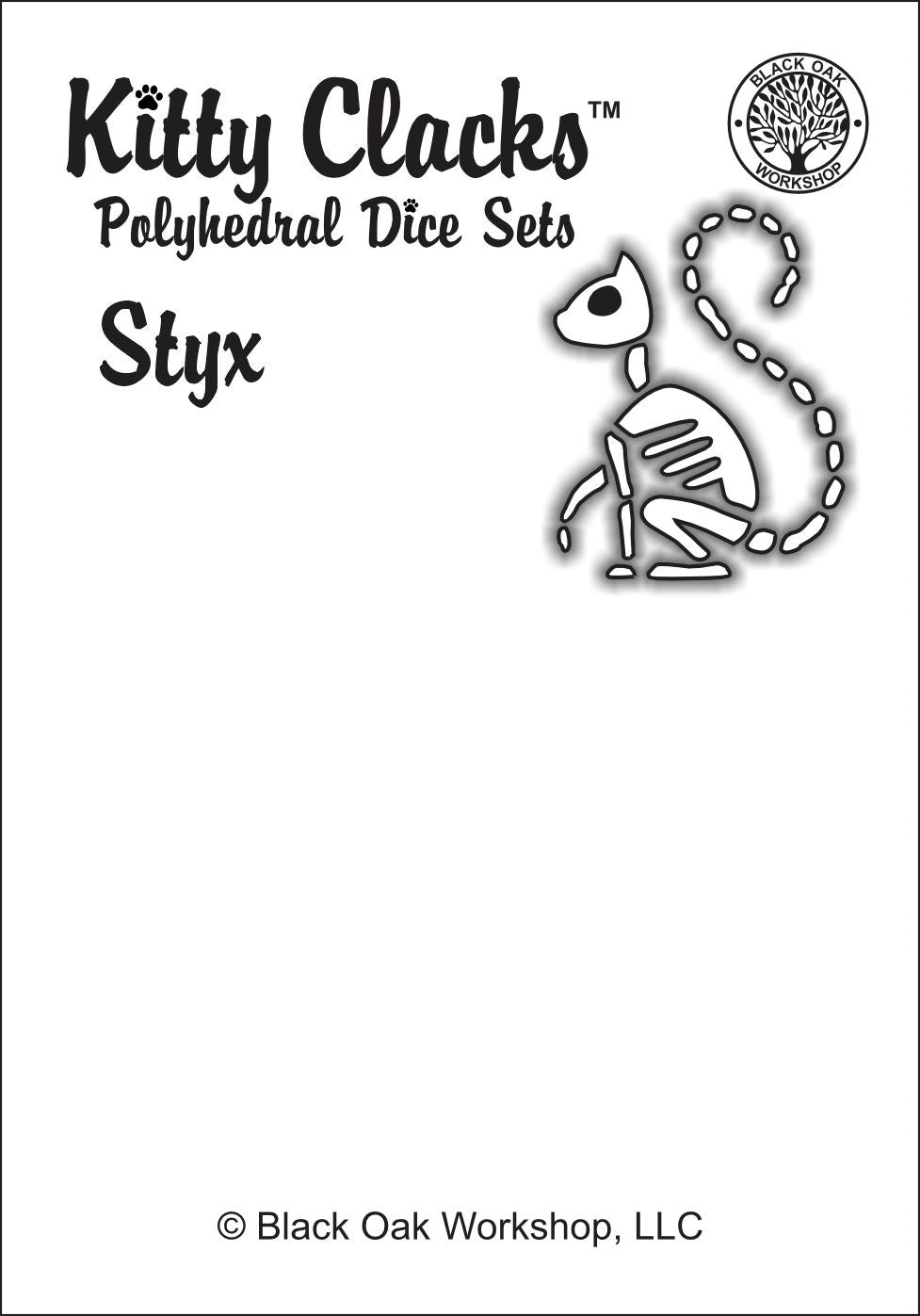 Kitty Clacks® Styx Polyhedral Dice Set