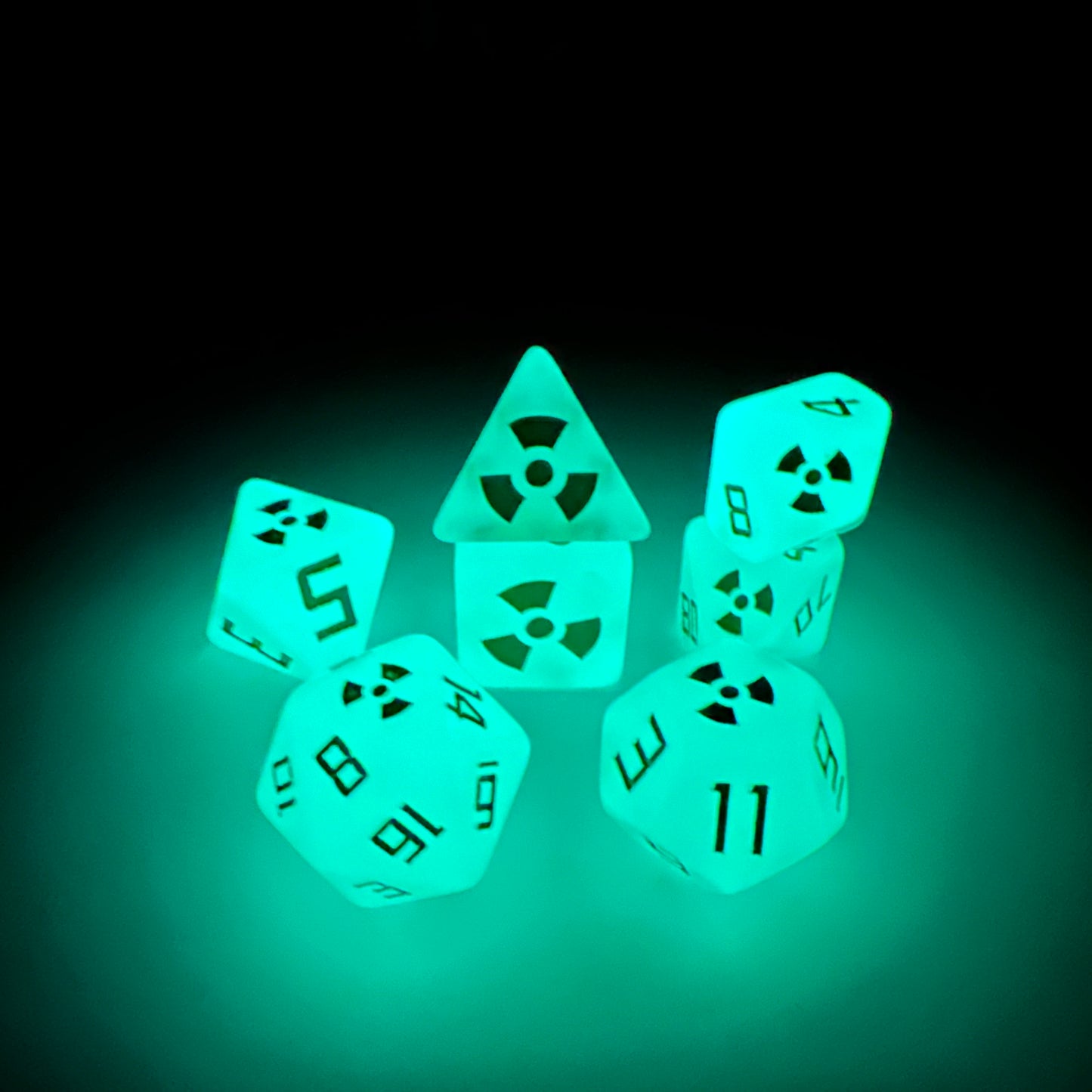 Radioactive Polyhedral Dice Set