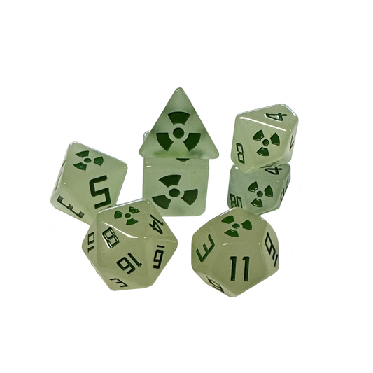 Radioactive Polyhedral Dice Set