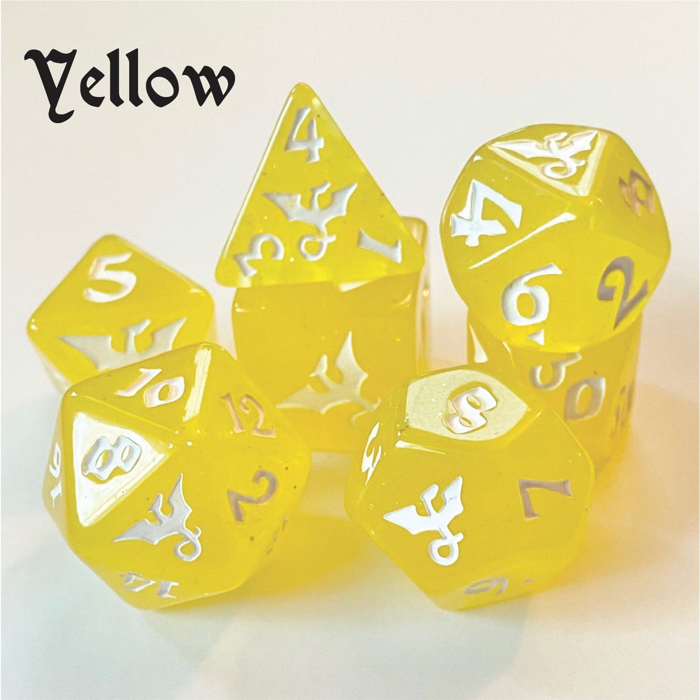 Glitter Dragon Yellow in d20 Case