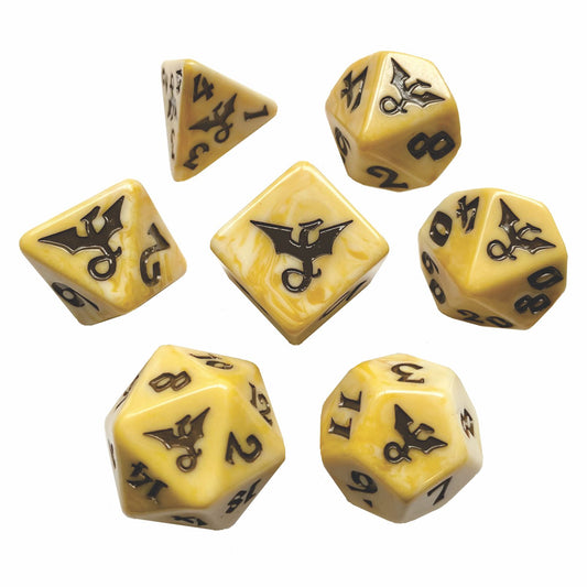 Swirl Dragon Dracolich Polyhedral Dice Set