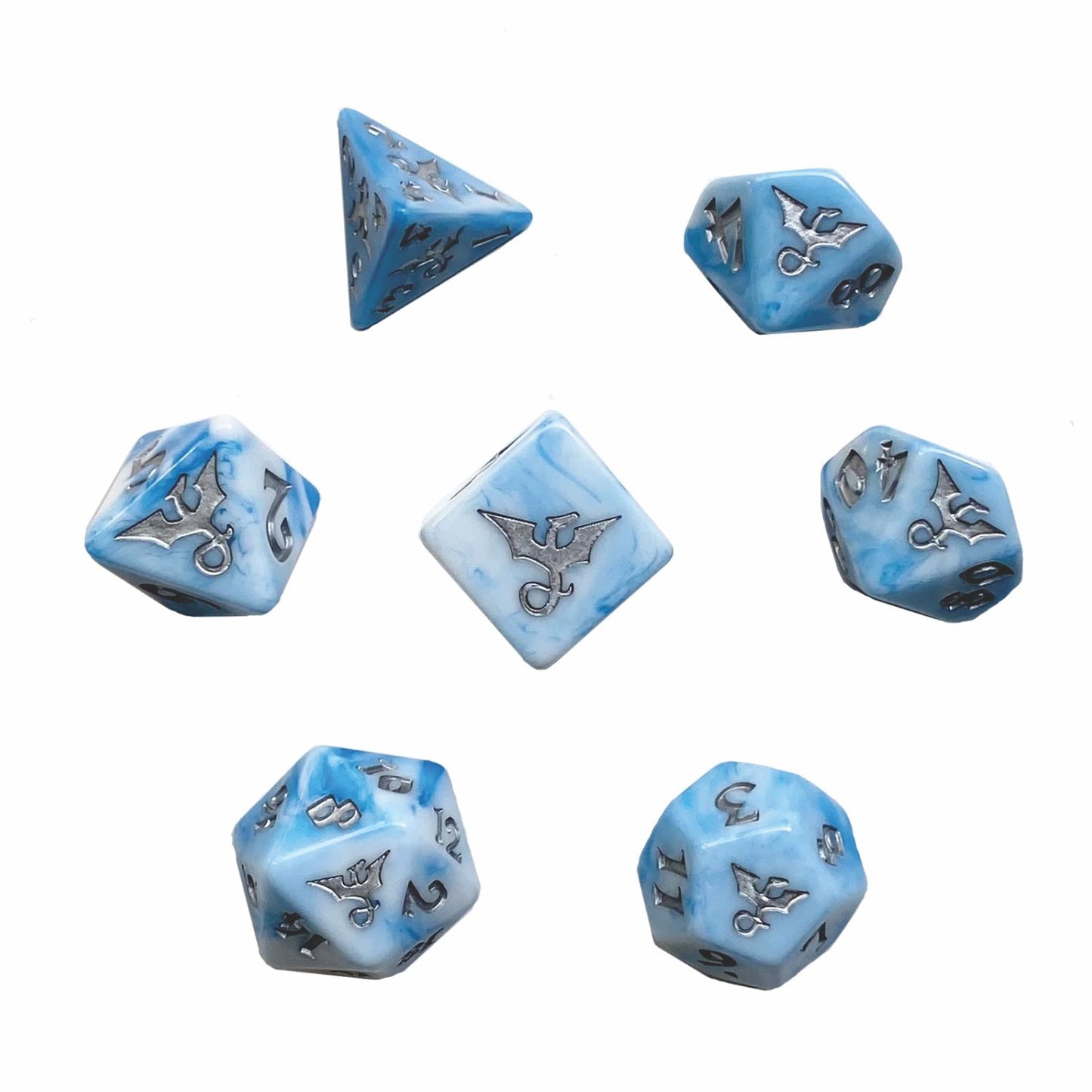 Swirl Dragon Cloud Polyhedral Dice Set