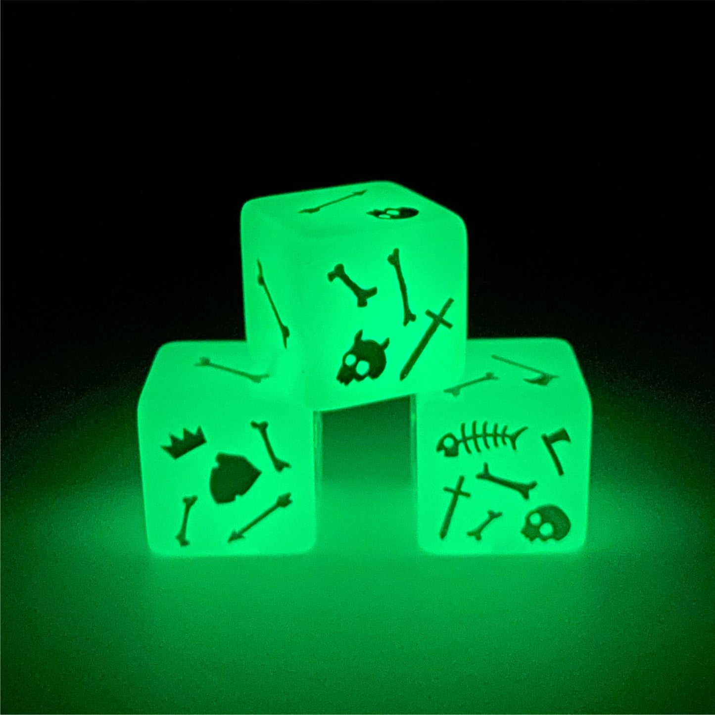 Gelatinous d6 (glow)