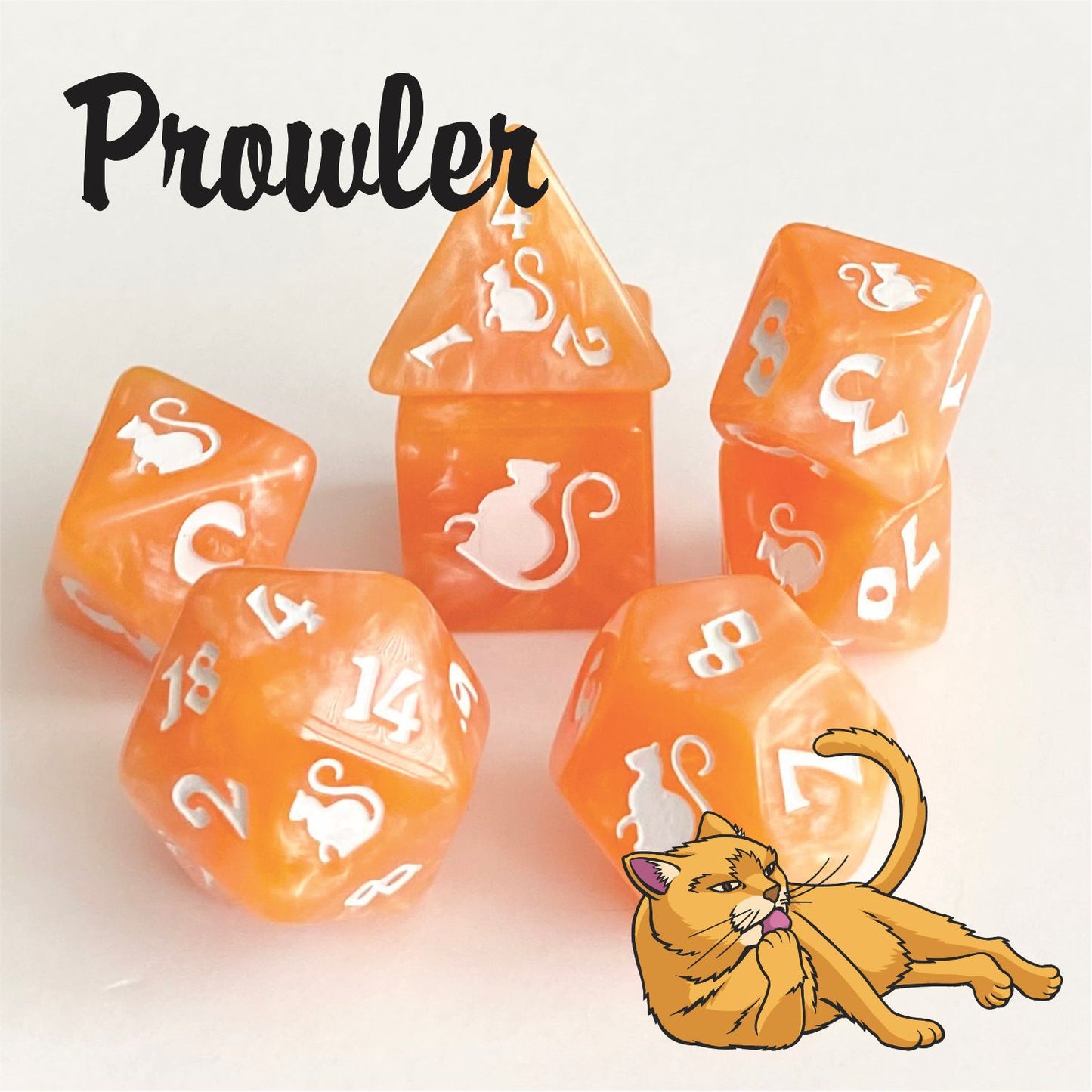 Kitty Clacks® Prowler Polyhedral Dice Set