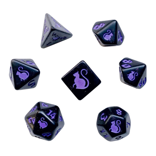 Kitty Clacks® Magic Polyhedral Dice Set