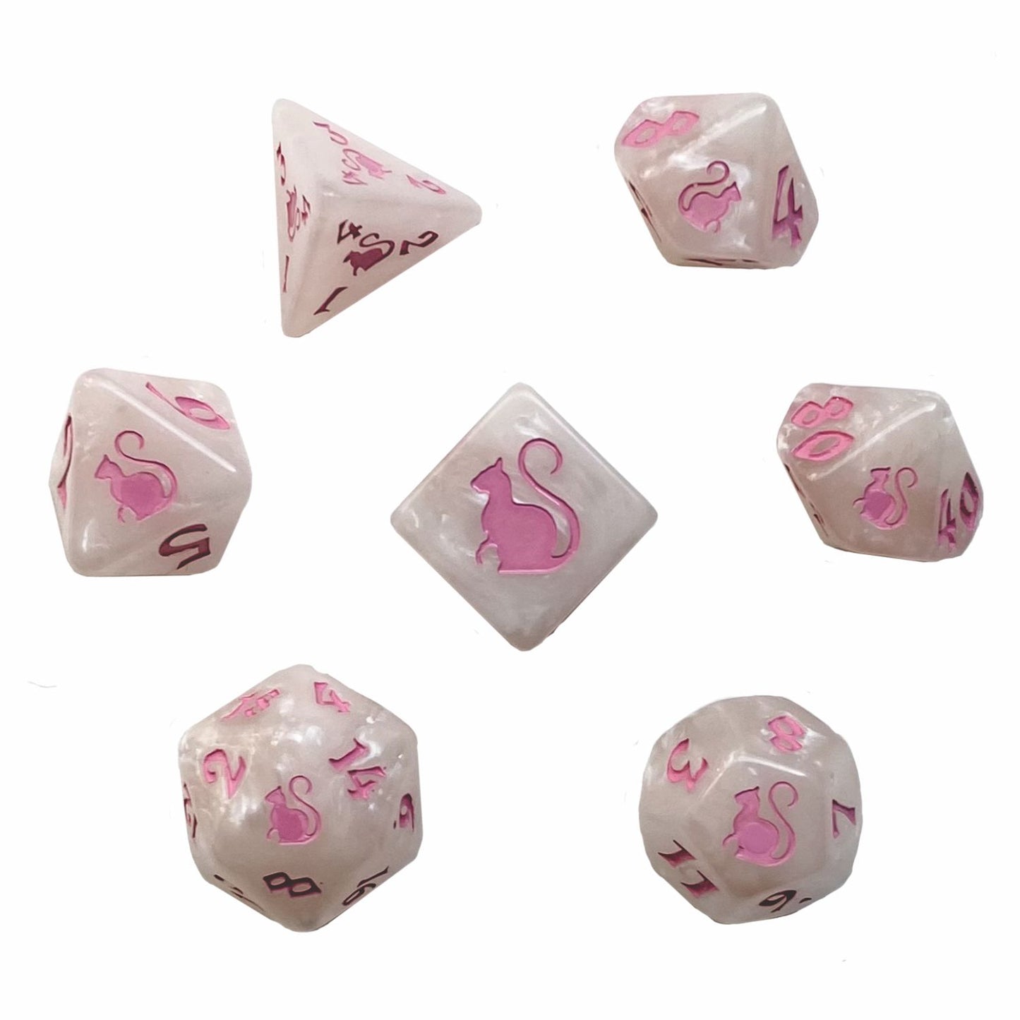 Kitty Clacks® Marie Polyhedral Dice Set