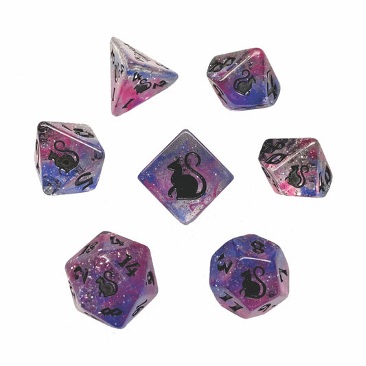 Kitty Clacks® Ripley Polyhedral Dice Set