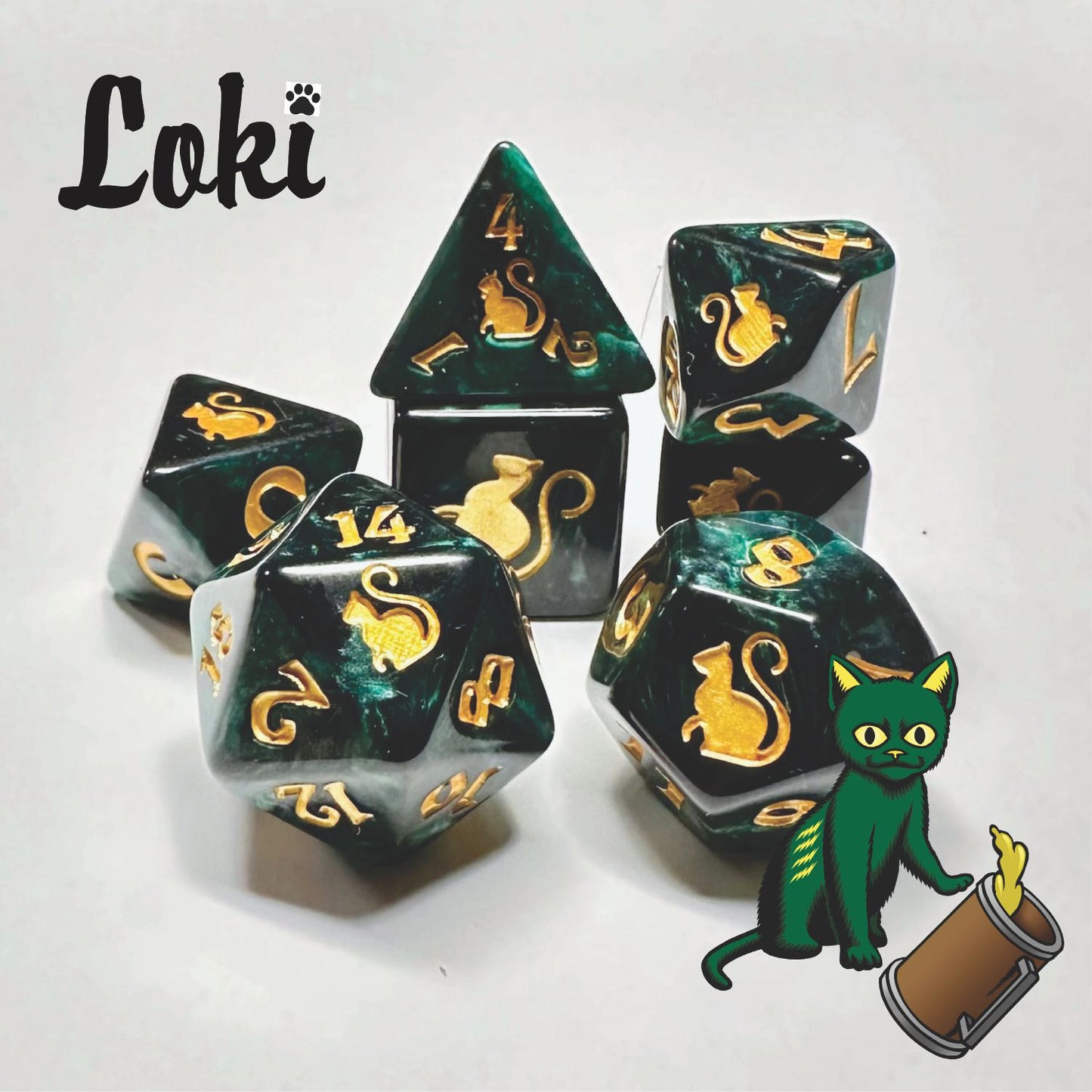 Kitty Clacks® Loki in d20 Case