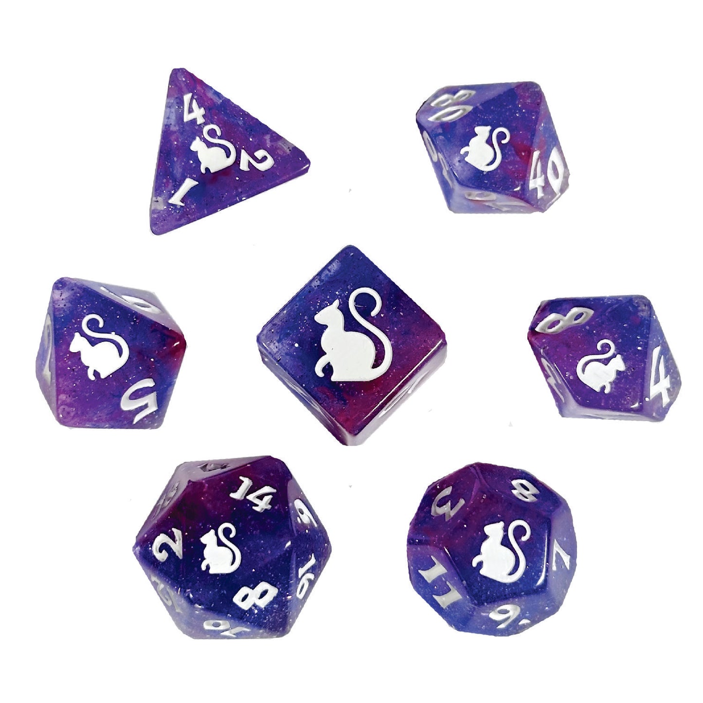 Kitty Clacks® Quantum Polyhedral Dice Set — Dice Dash
