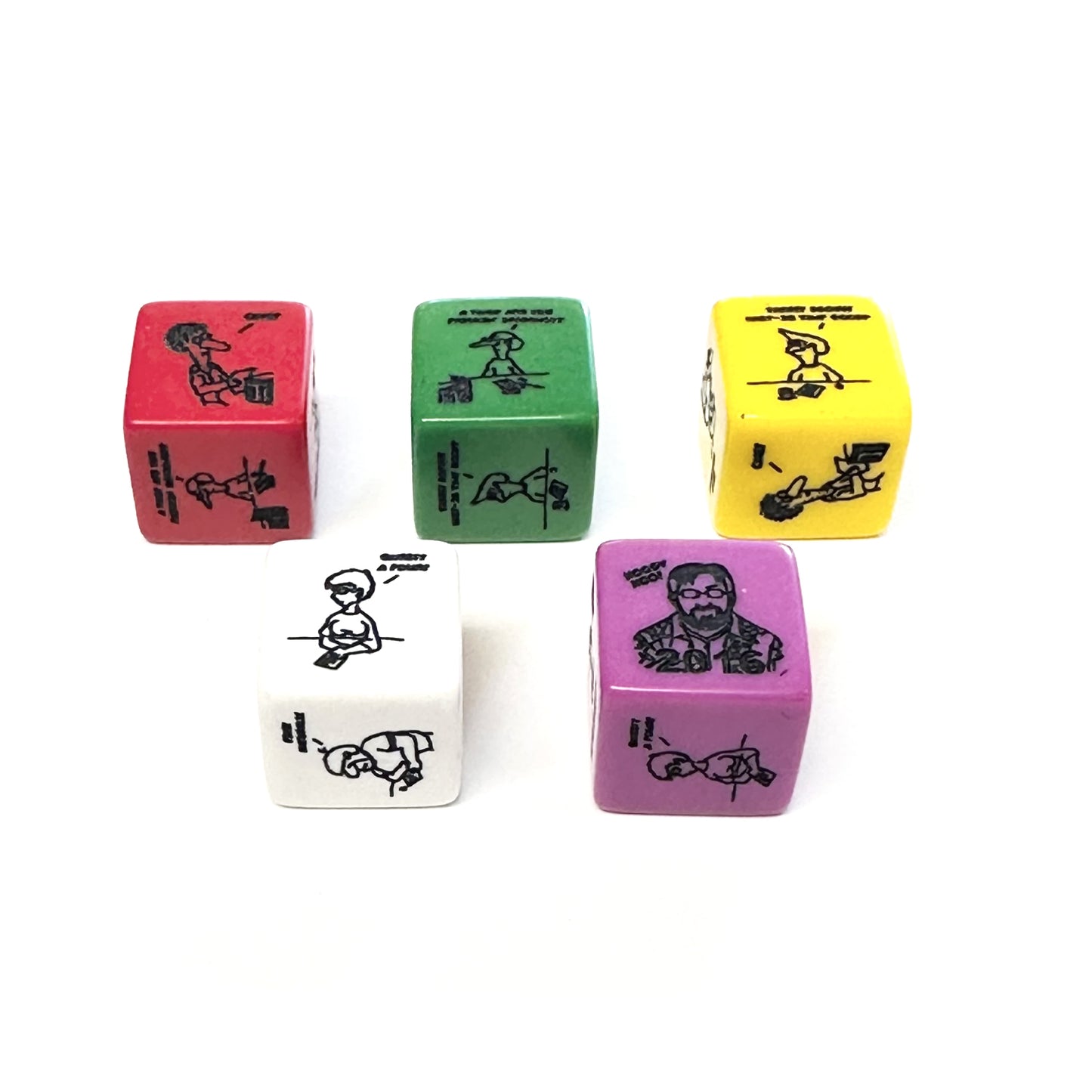 2016: Limited Edition Knights of the Dinner Table d6 (5 colors - 16mm)