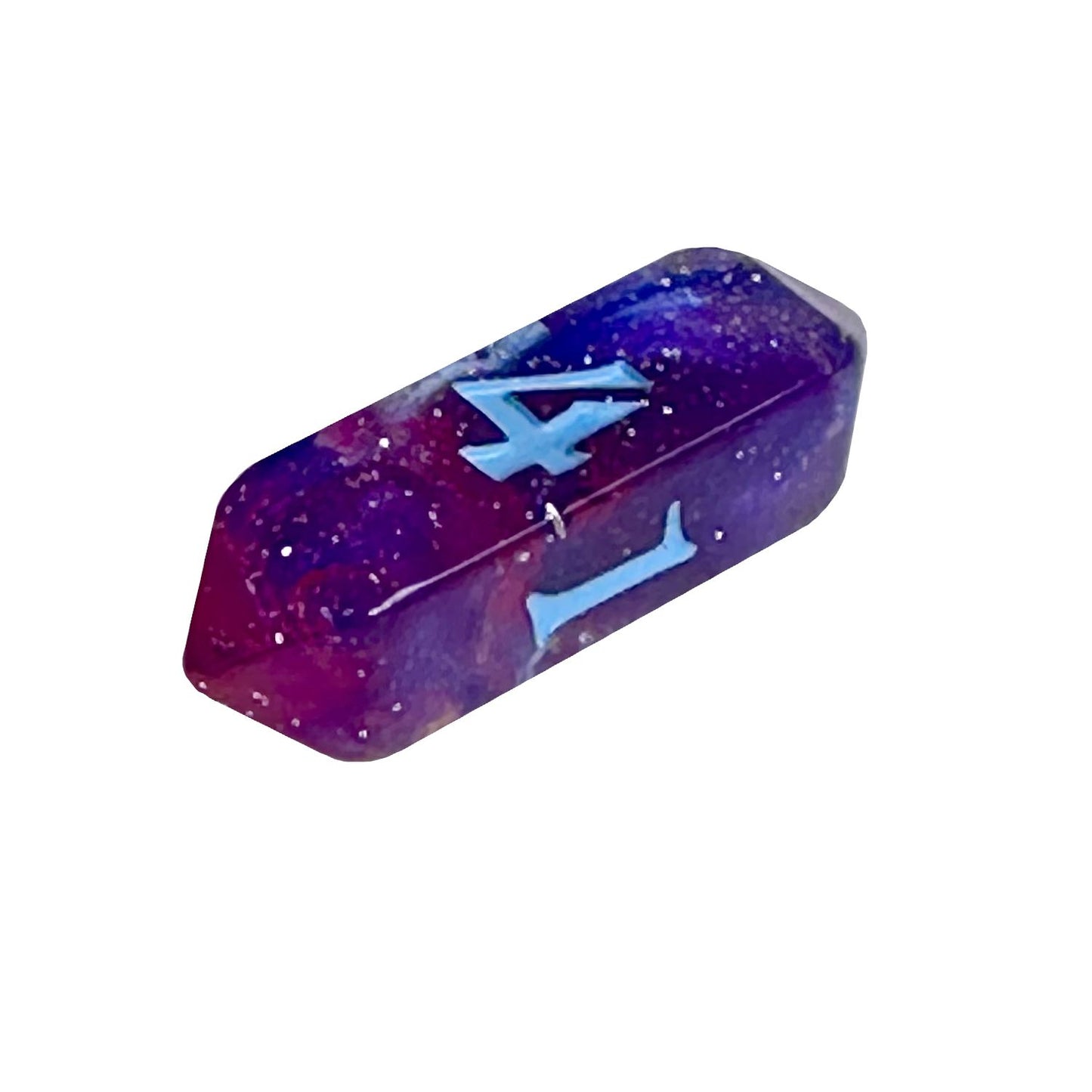 Shard d4 (purple/blue/clear/glitter)