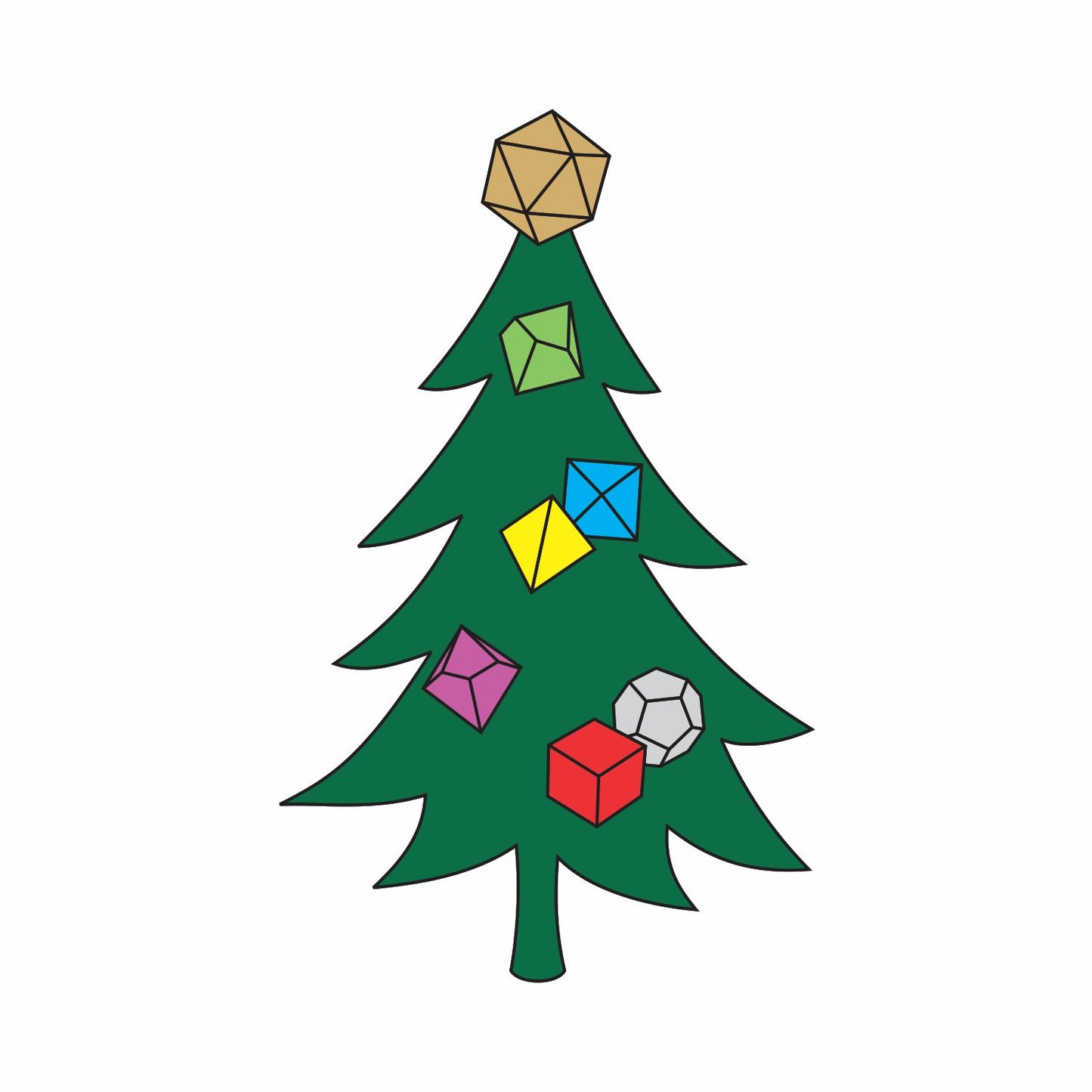 Dice Christmas Tree Pin