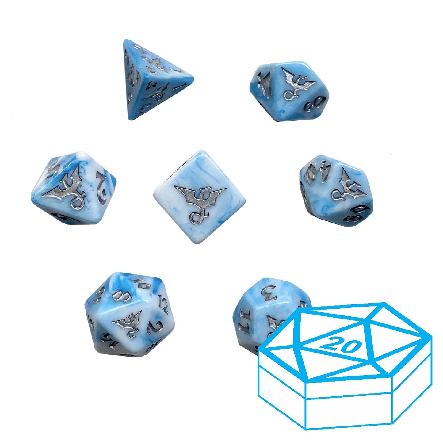 Swirl Dragon Cloud in d20 Case