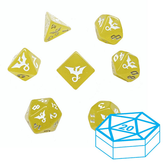 Glitter Dragon Yellow in d20 Case