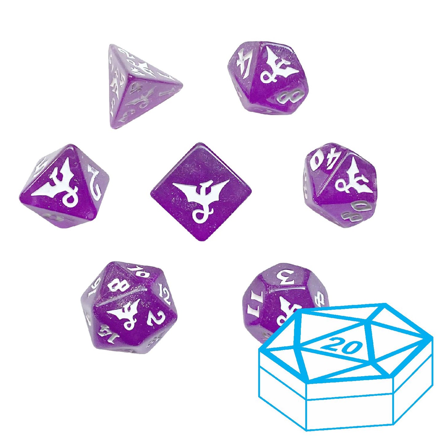 Glitter Dragon Violet in d20 Case