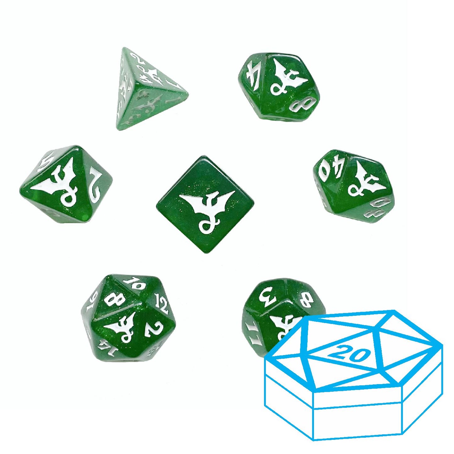 Glitter Dragon Veridius in d20 Case