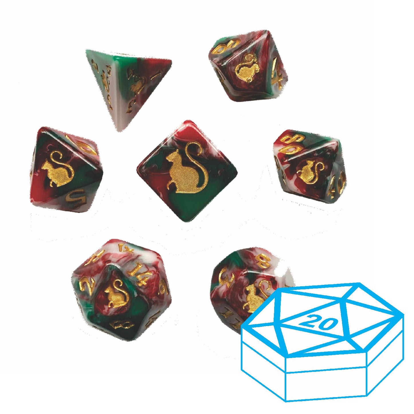 Kitty Clacks® Lucky in d20 Case