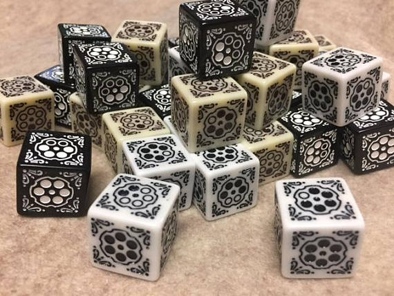 Six Shooters d6 White